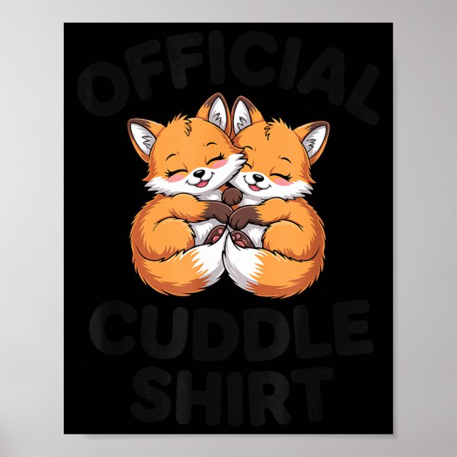 Póster Cute Fox Snuggle Couple This Is My Cuddle  (Frente)