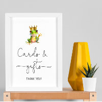 Cute Frog Prince Baby Shower Cards and Gifts