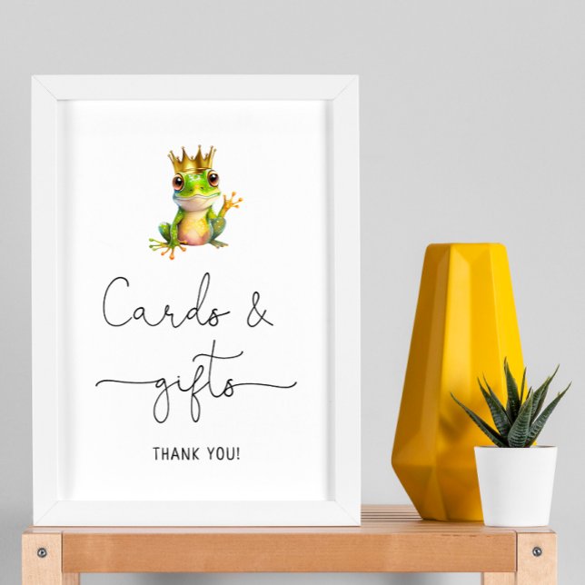 Póster Cute Frog Prince Baby Shower Cards and Gifts (Subido por el creador)