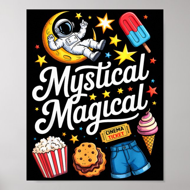 Póster Cute Funny Astronaut Cookies Kids Boy Toddler Girl (Frente)