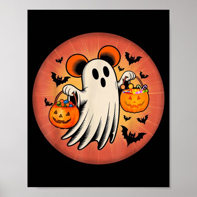 Póster Cute Ghost Halloween Candy Halloween Soky Season G (Frente)