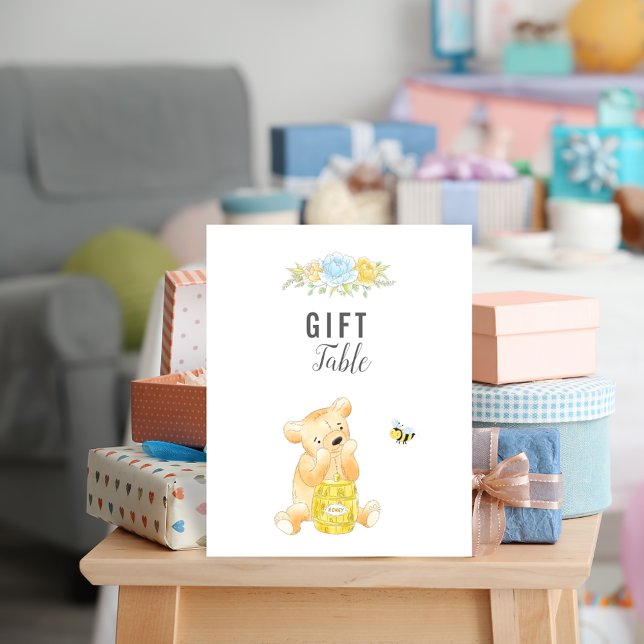 Póster Cute Gift Table Boy Teddy Bear Baby Shower (Subido por el creador)