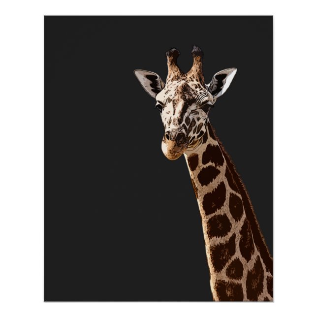 Póster Cute Giraffe Te Está Mirando! (Anverso)