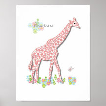 Cute Giraffe Whimsy Kids Foto Personalizada