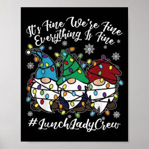 Póster Cute Gnomes Todo Es Un Buen Navidad Lad