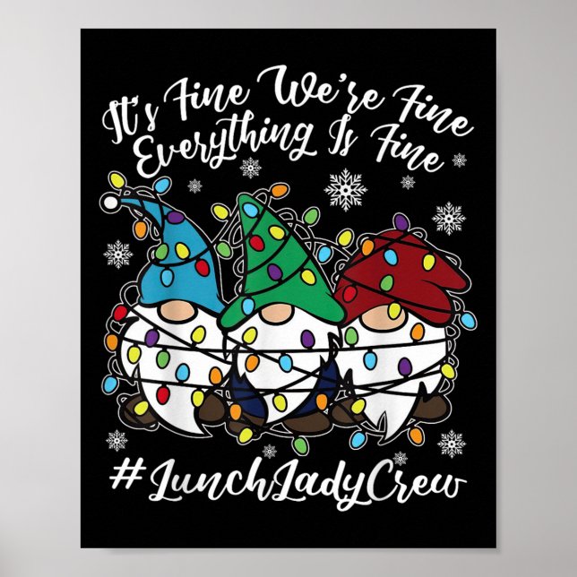 Póster Cute Gnomes Todo Es Un Buen Navidad Lad (Frente)