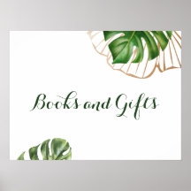 Cute Gold Palm Tropical Sexo Neutral Baby Shower