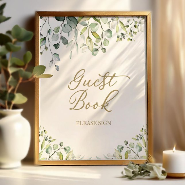 Póster Cute Greenery Eucalyptus Letrero de Libro de Invit (Subido por el creador)
