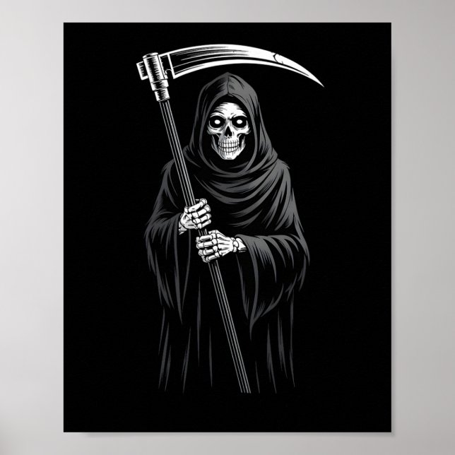 Póster Cute Grim Reaper espantado Grave Candy Digger Mons (Frente)