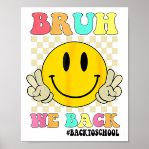 Póster Cute Groovy Bruh Respaldamos a los profesores niño