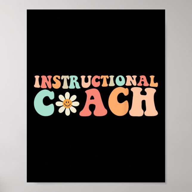 Póster Cute Groovy Entrenador Instructivo Retro (Frente)