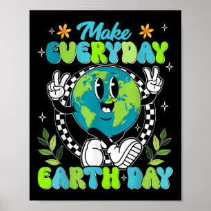 Póster Cute Groovy hace profesor de aula diario en el Día