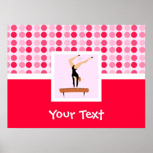 Póster Cute Gymnastics Balance Beam