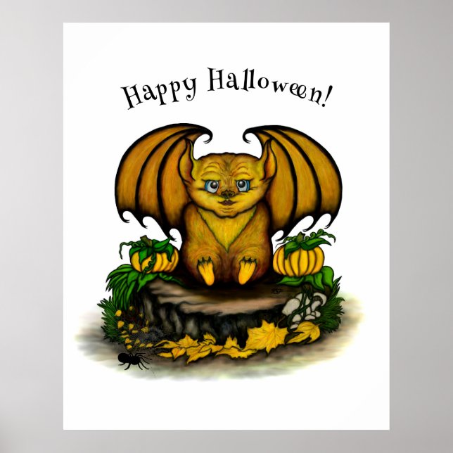 Póster Cute Halloween Bat (Frente)