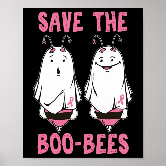 Póster Cute Halloween Octubre Conciencia sobre el cáncer  (Frente)