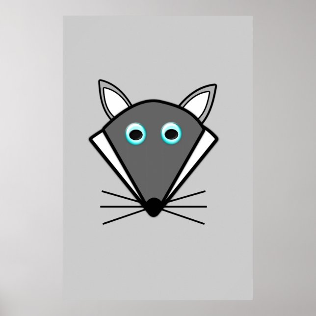 Póster Cute Halloween Wolf Poster (Frente)