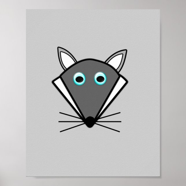 Póster Cute Halloween Wolf Poster (Frente)