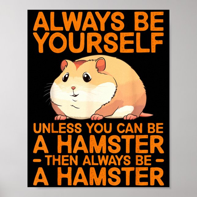 Póster Cute Hamster Design For Men Women Kids Dwarf Hamst (Frente)