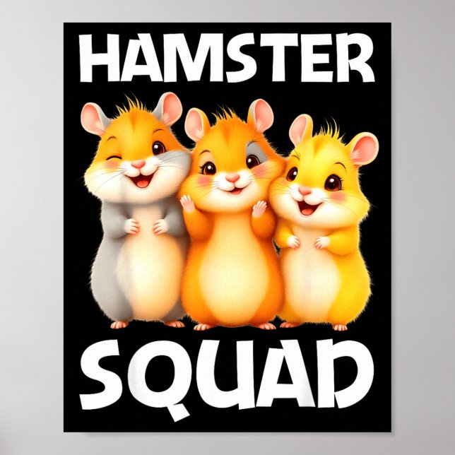 Póster Cute Hamster Design For Men Women Kids Dwarf Hamst (Frente)