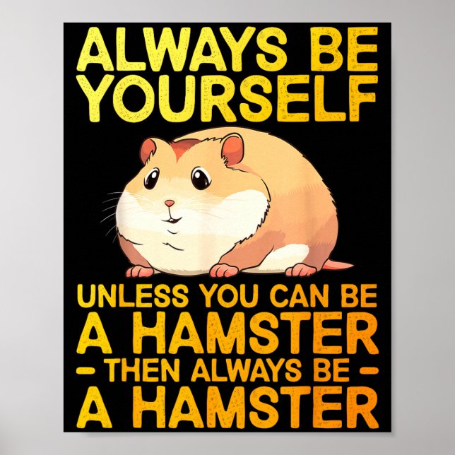 Póster Cute Hamster Design For Men Women Kids Dwarf Hamst (Frente)