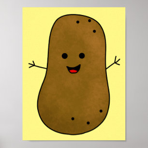 Póster Cute Happy Potato