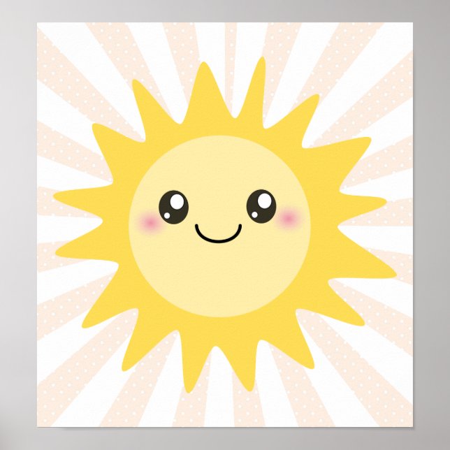Póster Cute Happy Sun (Frente)
