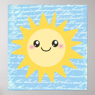 Póster Cute Happy Sun