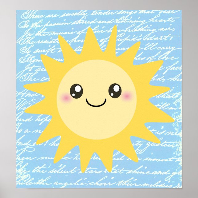 Póster Cute Happy Sun (Frente)