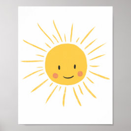 Póster Cute Happy Sun Nursery