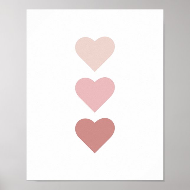 Póster Cute Hearts Boho Nursery (Frente)