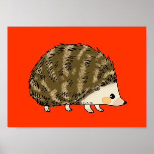 Póster Cute hedgehog