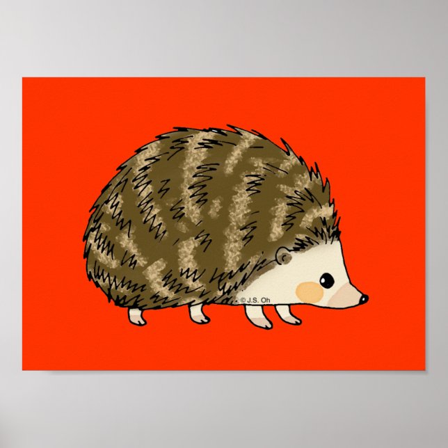 Póster Cute hedgehog (Frente)
