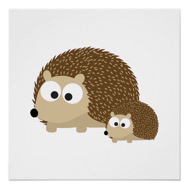 Póster Cute Hedgehogs (Anverso)