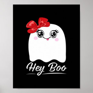 Póster Cute Hey Boo Halloween