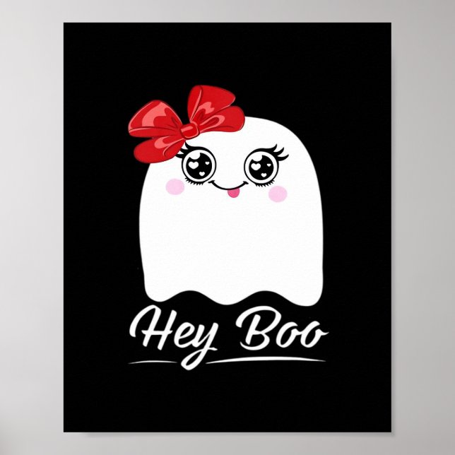 Póster Cute Hey Boo Halloween (Frente)