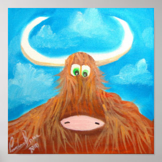 PÓSTER CUTE HIGHLAND COW