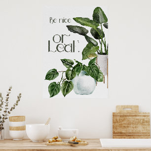 Póster Cute House Plantas de jardinería Cita