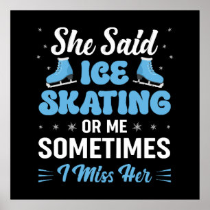 Póster Cute Ice Rink Synchronized está llamando