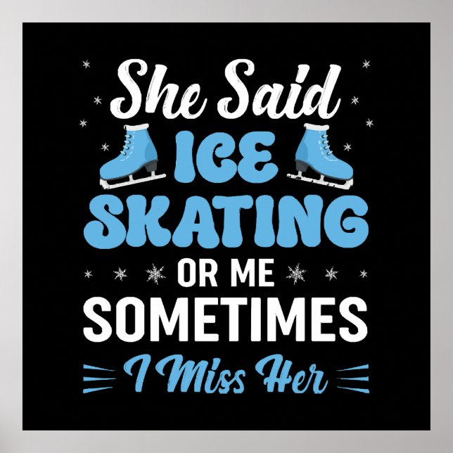 Póster Cute Ice Rink Synchronized está llamando (Frente)