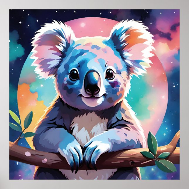 Póster Cute illustration of a koala (Frente)