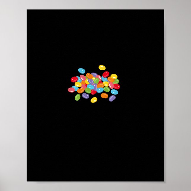 Póster Cute Jelly Beans Candy Lover Easter Foodie Id (Frente)