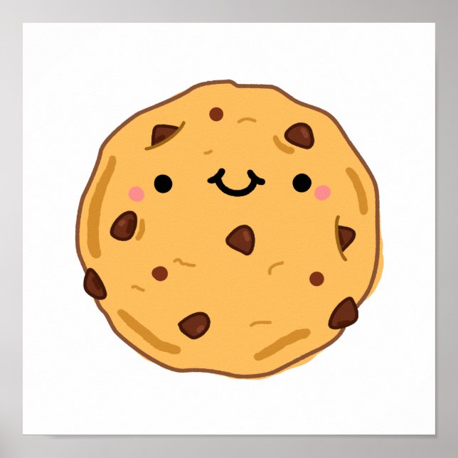 Póster Cute Kawaii Cookie (Frente)
