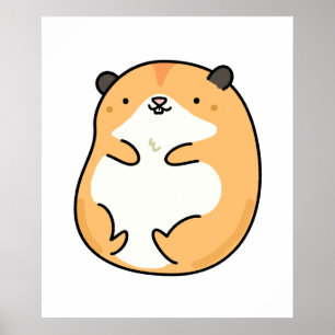 Póster Cute Kawaii Hamster