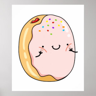 Póster Cute Kawaii Jelly Donut