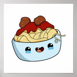 Póster Cute Kawaii Pasta