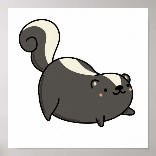 Póster Cute Kawaii Skunk (Frente)