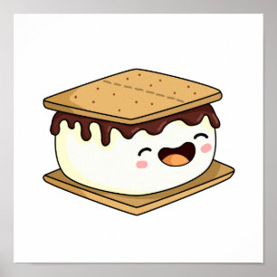 Póster Cute Kawaii Smore