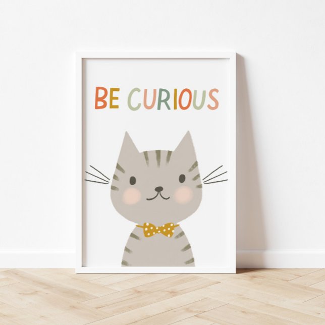 Póster Cute Kitty Be Curious Kids (Subido por el creador)