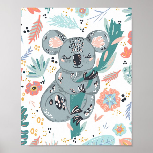 Póster Cute Koala Nursery Art (Frente)