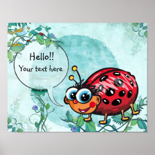 Póster Cute LadyBug